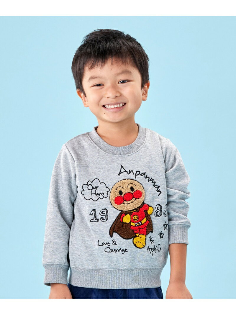 【SALE／50%OFF】APKC/(K)さがら刺繍トレーナー ANPANMAN KIDS COLLECTION アンパンマンキッズコレクション トップス スウェット・トレーナー ネイビー グレー【RBA_E】[Rakuten Fashion]