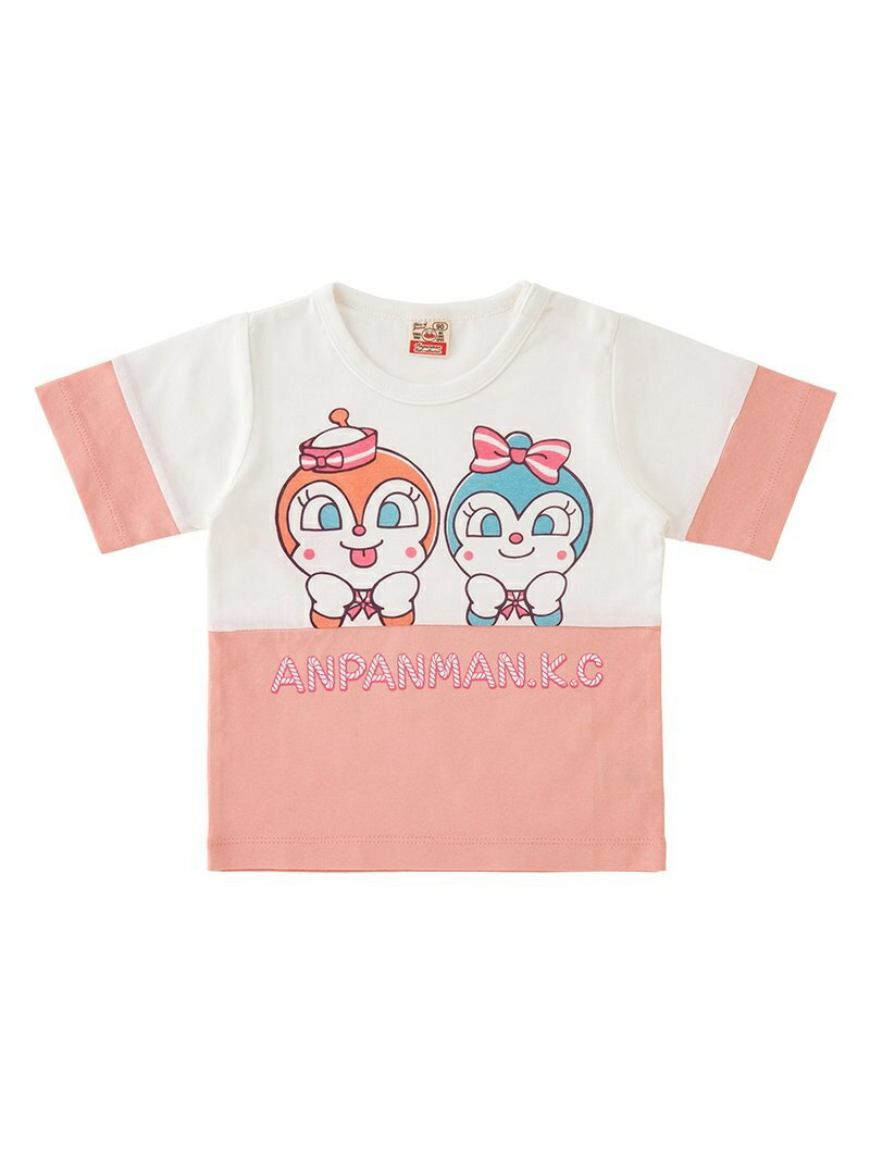 APKC/(K)ドキンちゃん コキンちゃん切替マリンTシャツ ANPANMAN KIDS COLLECTION アンパンマンキッズコレクション カットソー キッズカットソー ピンク[Rakuten Fashion]