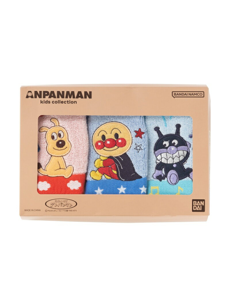 楽天ANPANMAN KIDS COLLECTIONAPKC/（K）刺繍入りジャガードタオル3枚セット アンパンマン ANPANMAN KIDS COLLECTION アンパンマンキッズコレクション インテリア・生活雑貨 タオル ブルー[Rakuten Fashion]