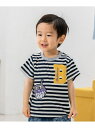 APKC/(K)アルファベットボーダーTシャツ ANPANMAN KIDS COLLECTION アンパンマンキッズコレクション トップス カットソー・Tシャツ ネイビー レッド【送料無料】[Rakuten Fashion]