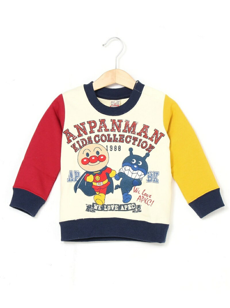 【SALE／50%OFF】APKC/(K)アンパンマン ばいきんまん刺繍トレーナー ANPANMAN KIDS COLLECTION アンパンマンキッズコレクション トップス スウェット・トレーナー イエロー グレー【RBA_E】[Rakuten Fashion] 3