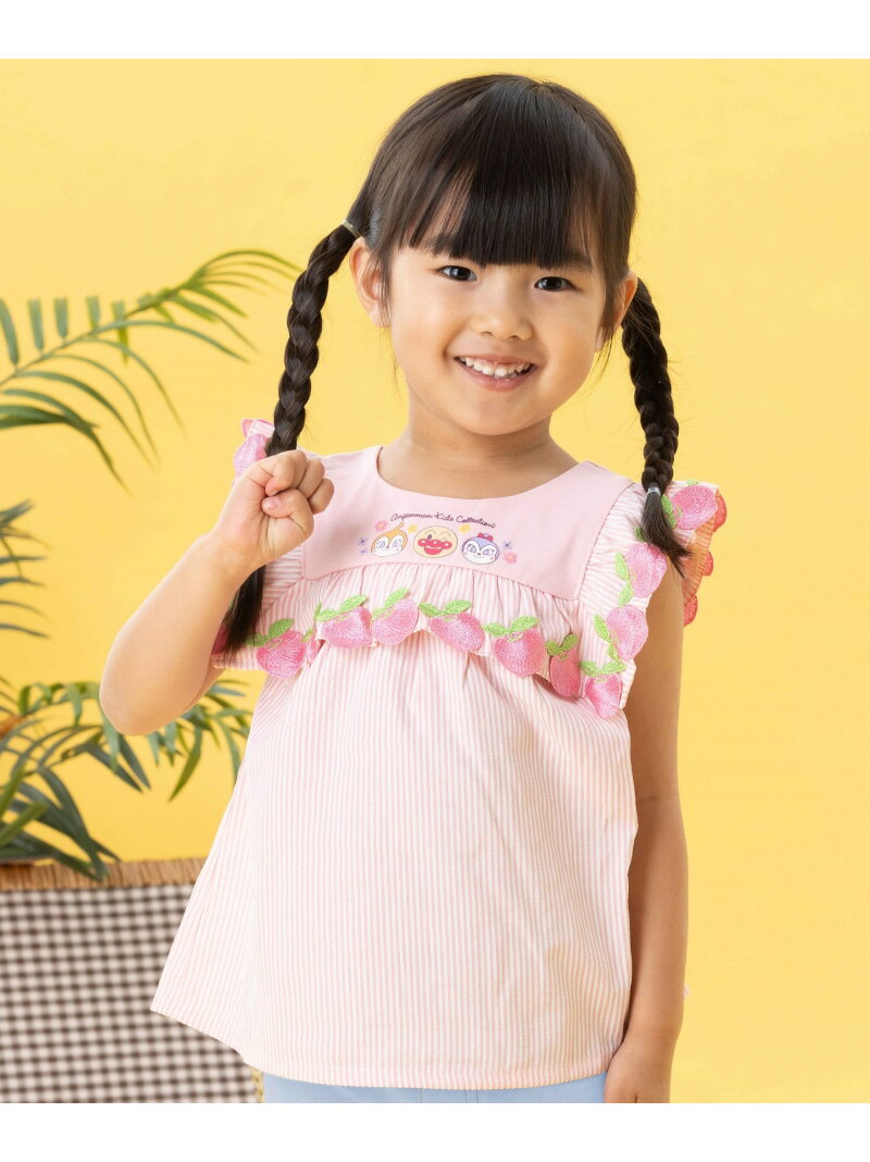 アンパンマン　いちご総柄刺繍チュニックブラウス いちご総柄刺繍チュニックブラウス｜アイテム｜アンパンマン