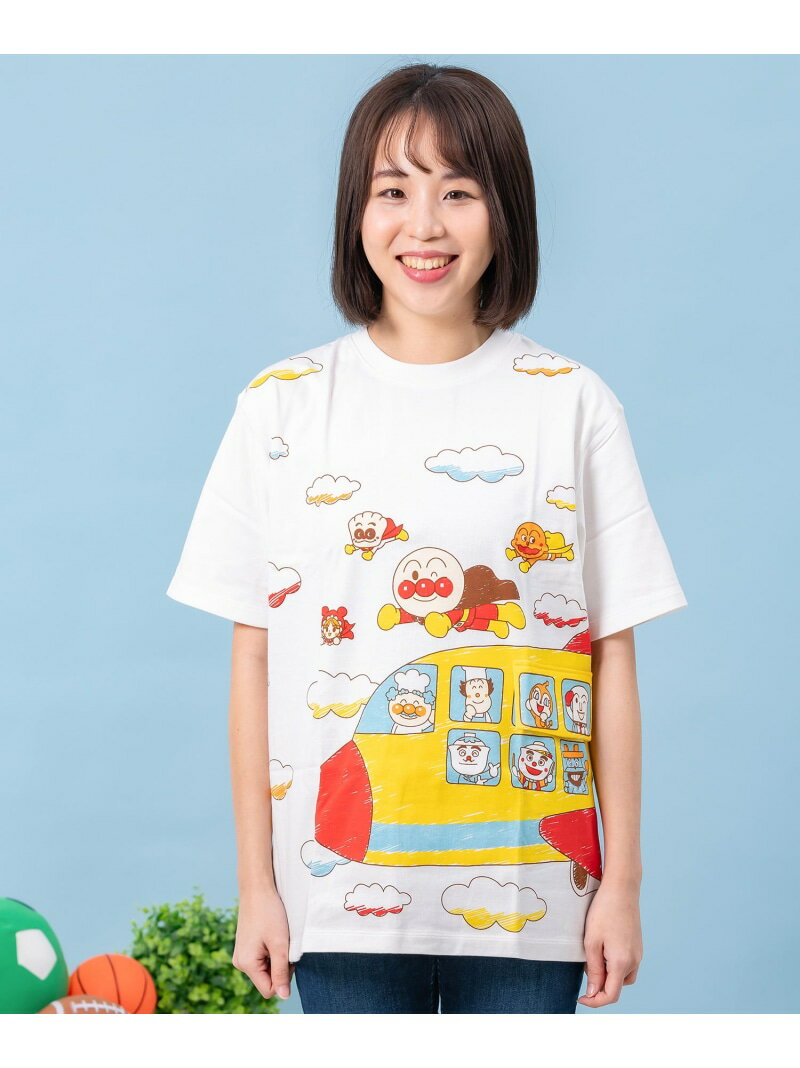 楽天ANPANMAN KIDS COLLECTIONAPKC/（W）めくってみよう!飛行機Tシャツ大人 ANPANMAN KIDS COLLECTION アンパンマンキッズコレクション トップス カットソー・Tシャツ ホワイト【送料無料】[Rakuten Fashion]