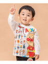 APKC/(K)アンパンマンと仲間たち柄長袖Tシャツ ANPANMAN KIDS COLLECTION アンパンマンキッズコレクション トップス カットソー・Tシャツ ホワイト ピンク【送料無料】[Rakuten Fashion]