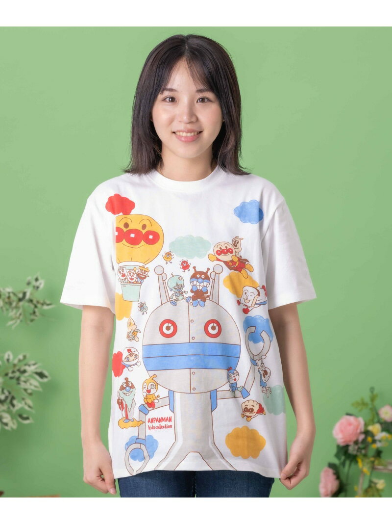 楽天ANPANMAN KIDS COLLECTIONANPANMAN KIDS COLLECTION/（U）だだんだんとなかまたち柄半袖Tシャツ 大人 ANPANMAN KIDS COLLECTION アンパンマンキッズコレクション トップス カットソー・Tシャツ ホワイト【送料無料】[Rakuten Fashion]