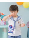 APKC/(K)ばいきんまん刺繍ダンガリーセーラーTシャツ ANPANMAN KIDS COLLECTION アンパンマンキッズコレクション トップス カットソー・Tシャツ ブルー【送料無料】[Rakuten Fashion]