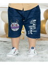 【SALE/30%OFF】APKC/(K)だだんだんアップリケデニムニットパンツ ANPANMAN KIDS COLLECTION アンパンマンキッズコレクショ...