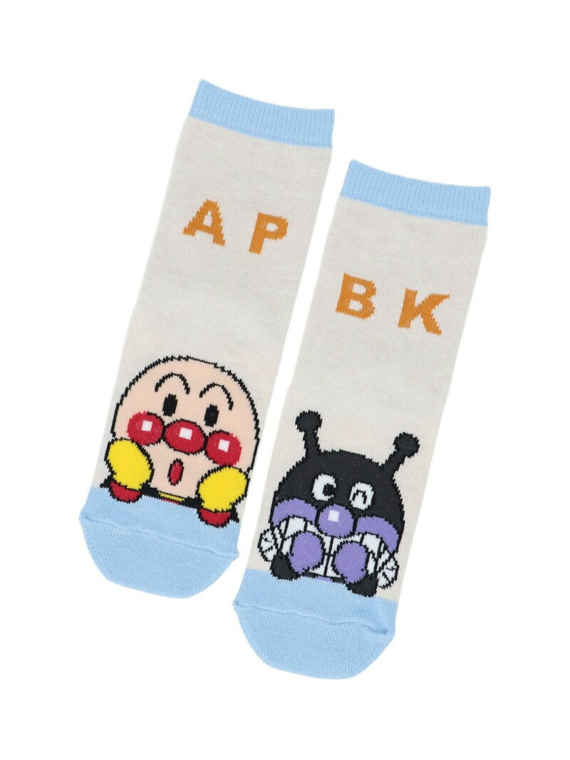 ANPANMAN KIDS COLLECTION/(K)ストライプ配色クルーソックス ANPANMAN KIDS COLLECTION アンパンマンキッズコレクション 靴下・レッグウェア 靴下 ベージュ ネイビー[Rakuten Fashion]