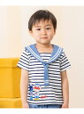 【SALE／30%OFF】APKC/(K)アンパンマンばいきんまん刺繍ダンガリーセーラーTシャツ ANPANMAN KIDS COLLECTION アンパンマンキッズコレクション トップス カットソー・Tシャツ ブルー【RBA_E】[Rakuten Fashion]