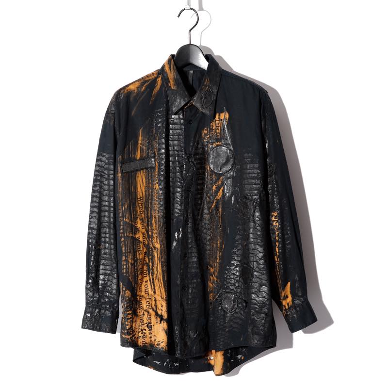 Shohei Takamiya / ST-053 / NOIR RAGE SKIN / ハンドメイド / リメイク / シャツ / HANDMADE / REMAKE / TOPS / SHIRT / BLACK