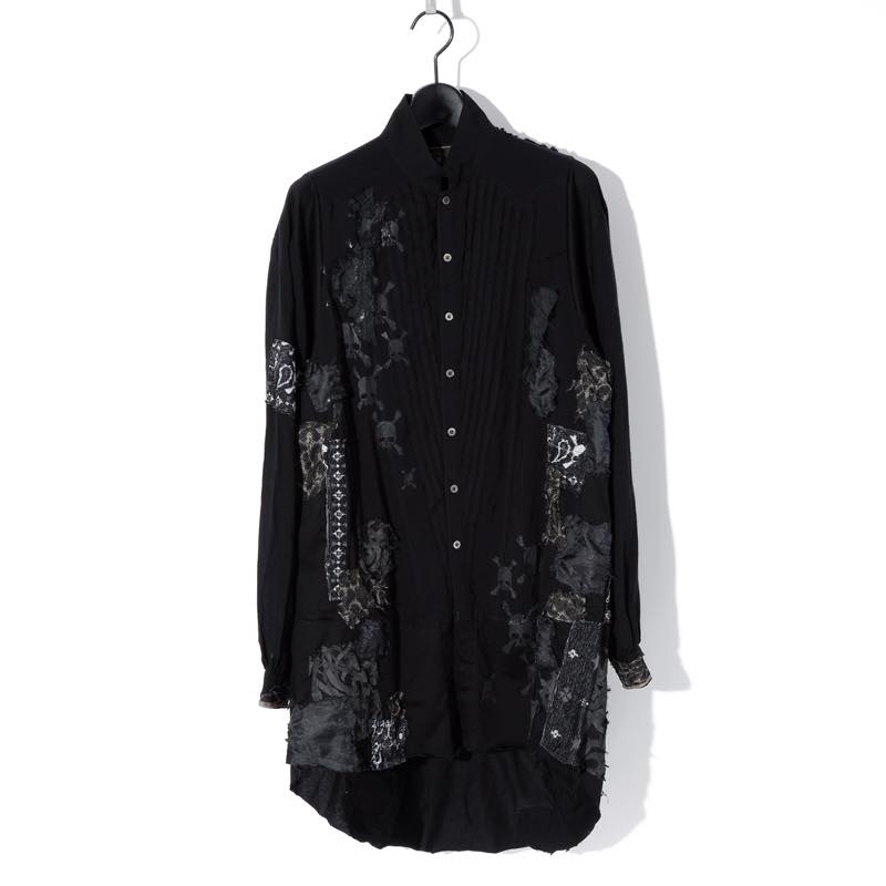 Roen / ロエン / 75136801 / REMAKE DRESS PATCH SH / BLACK / リメイク / TOPS