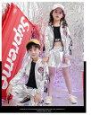 【3点セット】男の子 女の子 ダンス衣装 キッズ 子供 セットアップ チアダンス ヒップホップ チアリーダー キッズ衣装 ジャズ ジャケット スカート パンツ 応援団 体操服 ステージ衣装 可愛い かわいい ユニフォーム チアリーディング シルバー 安い sale 2