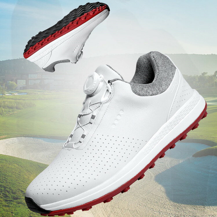 ゴルフシューズ メンズ ダイヤル式 スパイクレス スニーカー 大きいサイズ 4E 幅広い ゴルフシューズ 28.5cm 28cm 黒 白 スパイクレス フィット感 軽量 動きやすい 防水性 耐久性 耐滑性 練習場 ビジネス運動 誕生日プレゼント父 送料無料 退職祝い 敬老の日 ギフト