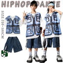星柄 プリント ブルー キッズ ダンス衣装 セットアップ 男の子 女の子 カジュアルTシャツ ショートデニムパンツ ファッション かっこいい かわいい おしゃれ 演出服 発表会 団体服 応援団 演奏会 ジャズダンス HIPHOP 韓国 K-POP ステージ衣装