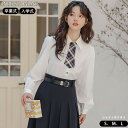 卒業式 フォーマル シャツ 白色シャツ 長袖シャツ ネクタイ ホワイト ブラウス 女の子 2点セット スーツ 入学式 大学生 成人式 レディース 制服 無地 シ...