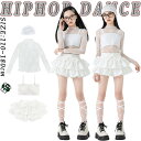 jazz 韓国 k-pop HIPHOP 女の子 子供服 夏用 キッズ ダンス衣装 セットアップ 無地 キャミソール 長袖 メッシュ トップス ティアードスカート スカート 演出服 団体服 発表会 練習着 チア チアガール ジャズダンス ガールズ ストリートダンス 応援団 個性派 ダンスウェア