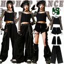 黒色 メッシュ 長袖 スパンコール キラキラ トップス キッズ ダンス衣装 セットアップ 女の子 韓国 K-POP チア チアガール へそ出し ショート丈 カーゴパンツ サルエルパンツ ファッション ヒップホップ ジャズダンス 発表会 演出服 団体服 応援団 派手 舞台服 ギャル系