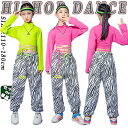 長袖 キッズ ダンス 衣装 ヒップホップ セット 女の子 チアガール ショート丈 トップス へそ出し ハーフトップ タンクトップ ピンク 黄緑 ダンスウェア キ...