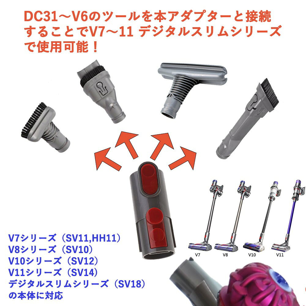 ダイソン Dyson 変換アダプター・コネクタ・アタッチメントV7・V8・V10・V11 Digit...