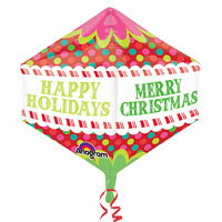 【クーポン有★メール便可】クリスマスカラフルドッツ《16インチ（約38cm×43cm）》 ※空気が入っていない..