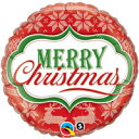 【クーポン有★メール便可】メリークリスマスノーディックパターン《18インチ(約46cm)》 ※空気が入っていない状態でのお届け ※_【_風船/丸型/飾り/パーテ...