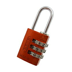 ABUS(アバス) ナンバー可変式南京錠 NO.145-20 オレンジ 防犯 鍵 防犯グッズ