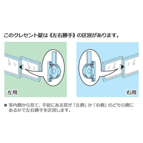 朝日工業 Kシリーズ KCクレセント錠 KC-1 [住友ウォール他]※左右勝手あり