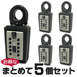 (Keiden) カギ番人 南京錠型プッシュボタン式 5個セット PC4 キーボックス 暗証番号 キーBOX 鍵の保管箱 防犯グッズ