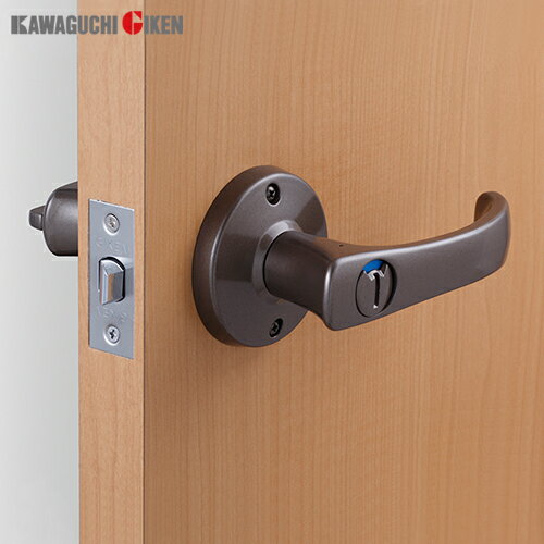 ＼ポイント10倍 11/4 20:00〜11/11 01:59／ 川口技研 取替用レバーハンドル TKレバー 表示錠 (トイレ用) バックセット60mm 対応ドア厚 26〜42mm ブラウン DT1-4M-MB(60)