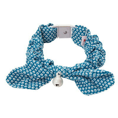 【ペティオ】猫小町シュシュ 鹿の子 ブルー 1個 ☆ペット用品 ※お取り寄せ商品