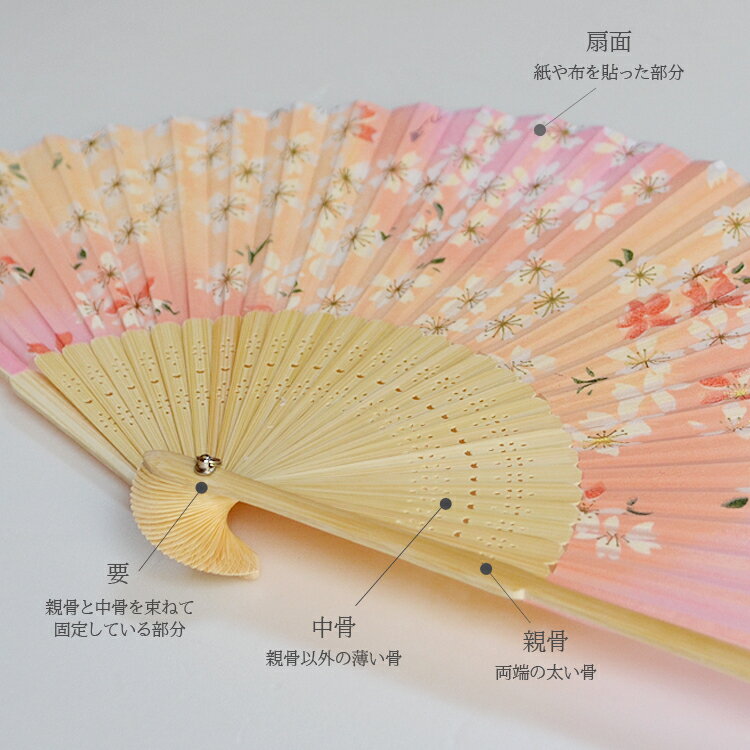【在庫限り】婦人用扇子満開の桜〔ピンク〕/シルク100％【A-24】ネコポス便対応 SA...