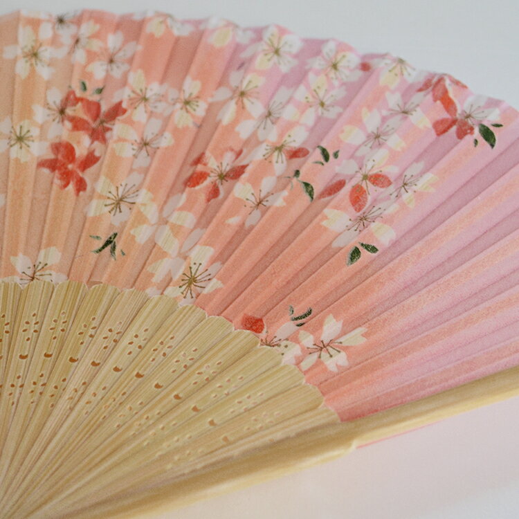 【在庫限り】婦人用扇子満開の桜〔ピンク〕/シルク100％【A-24】ネコポス便対応 SA...