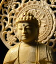 白木蓮方大佛座「金泥書/座釈迦」2.0号 下台付【曹洞宗】【仏像】【仏壇用御本尊】【木彫り】【木彫】【ミニ仏壇】【仏壇】【宗派】【ご本尊】【送料無料】【お買い物...