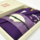 風呂敷「彩美きもの姿」ふろしき・小ふろしきセット〔紫〕刺繍入り無地・桜綸子 風呂敷 無地 刺繍入り セット 御祝 内祝 引出物 お歳暮 お中元 ギフト ふろしき...
