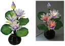 ルミナスLED「紫睡蓮」〔PC製〕高さ55cmすっきりコード巻&お線香テスタープレゼント!【LED】【おまけ付】【蓮ライト】【水蓮】【LED】【電気式】【お盆】...