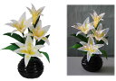 ルミナスLED「黄色百合」〔PC製〕高さ51cmすっきりコード巻&お線香テスタープレゼント!【LED】【おまけ付】【百合】【LED】【電気式】【お盆】【盆提灯】...