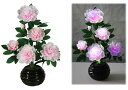 ルミナスLED「ピンク牡丹」〔PC製〕高さ56cmすっきりコード巻&お線香テスタープレゼント!【LED】【おまけ付】【牡丹】【LED】【電気式】【お盆】【盆提灯...