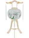 単品 京提灯「秋草」和紙一重・尺一・白木製 高さ83cmすっきりコード巻&お線香テスタープレゼント!おまけ付 盆提灯 白峰 回転風車付き 組立式 電気式 お盆 ...