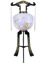 【単品】京提灯「深山2号/舞扇」PC製/高さ100cm【LED】【12灯】【ホタル球】【幻想的】【電気式】すっきりコード巻&お線香テスタープレゼント!【盆提灯】...
