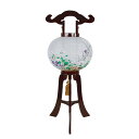 【単品】京提灯「芙蓉」和紙一重・9寸・紫檀調 木製 高さ70cmすっきりコード巻&お線香テスタープレゼント!【おまけ付】【盆提灯】【回転風車付き】【組立式】【電...