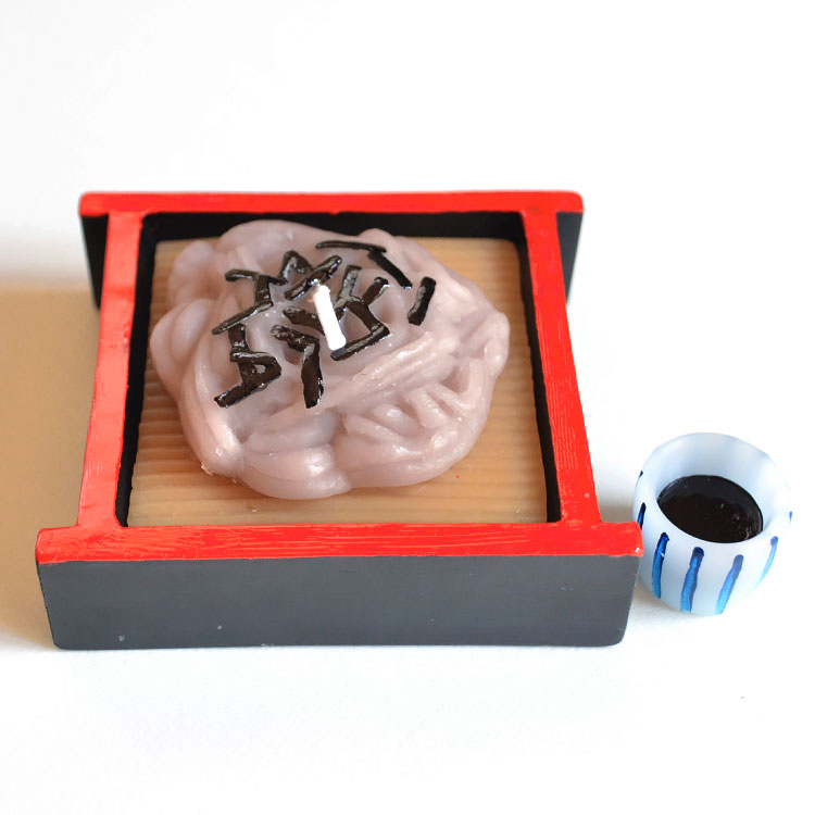 カメヤマ「ざるそばキャンドル」夏季限定 好物蝋燭 好物ローソク 好物ろうそく 好物キャンドル 故人の好物シリーズ 御供 お墓参り お彼岸 お盆 お供え 仏壇 新...