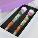 【夏限定品】手描き絵ろうそく「蓮と金魚」3号2本入り2個までネコポス便OK【和蝋燭】【絵ローソク】【絵蝋燭】【花ろうそく】【進物】【お盆】【新盆見舞】【蓮の花】【金魚】【限定品】【夏】【手描き】【新盆】【残暑】【手作り】【灯明】