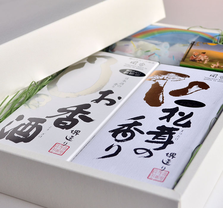 【庵心堂オリジナルギフト】【贈答用線香】奥野晴明堂「聞香/もんこうセット」松茸の香り+日本酒の香り【煙少】【お線香】【日本酒】【まつたけ】【お彼岸】【新盆見舞】...