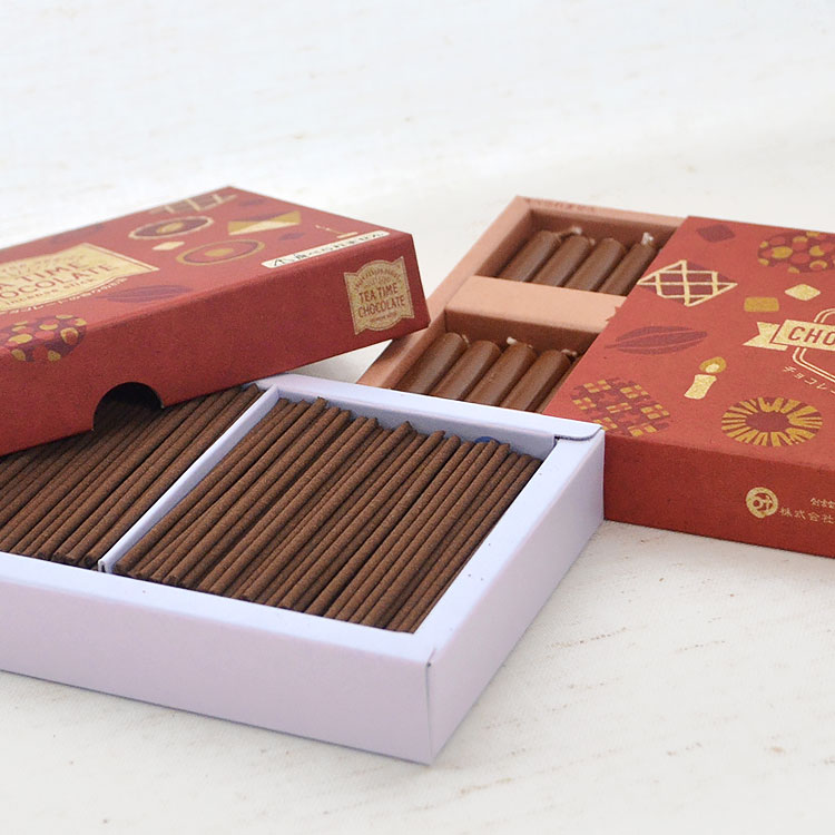 【ギフト】TEA TIME CHOCOLATE Gift チョコレートの香り〔お香とろうそく〕SWEET FLAVOR SERIES【CL-4】【セット】【お線香】【お香】【室内香】【日本製】【ローソク】【キャンドル】【バレン…