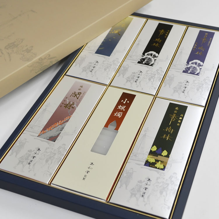 【玉初堂】「香セレクト」No.25〔5種類の高級線香と小蝋燭の詰合せ〕#6086【ご進物用線香】【詰合せ】【進物用線香】【お盆】【喪中見舞】【お悔やみ】【喪中は...