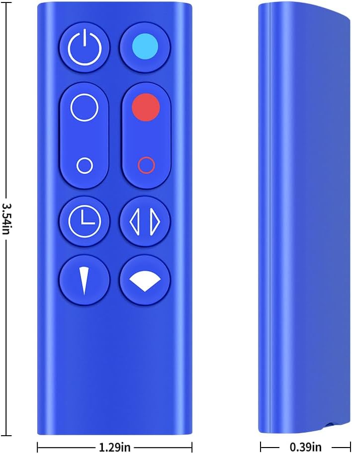 AM09リモコン for ダイソン Dyson Hot + Cool 扇風機 暖房・冷房ファン 加湿器 空気清浄機ファン用 966538-01 互換品 ブルー