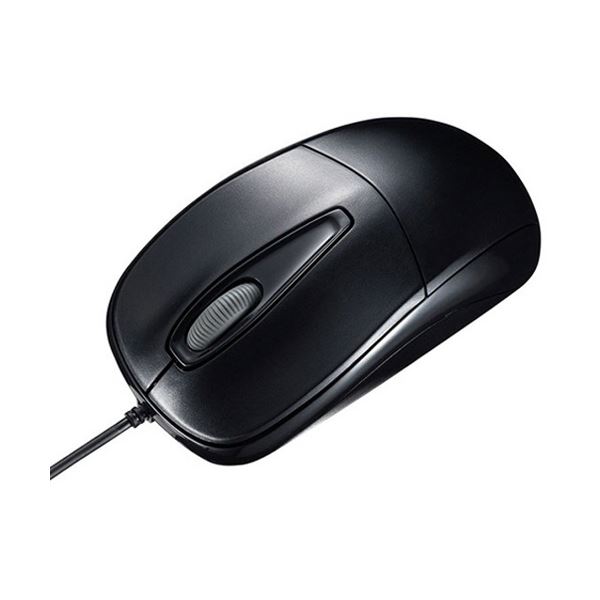 (まとめ) サンワサプライ 静音有線光学式マウス ブラック MA-122HBK 1個 【×5セット】