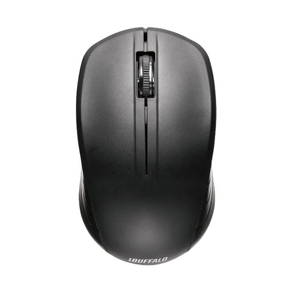 （まとめ） バッファロー無線（2.4GHz）IR LEDマウス 3ボタン 簡易パッケージ ブラック BSMRW21BKZ 1個 【×3セット】