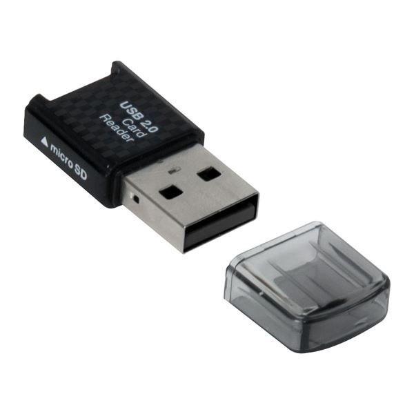 (まとめ) Digio2 USB2.0 microSD用 カードリーダーライター ブラック CRW-MSD79BK 【×2セット】