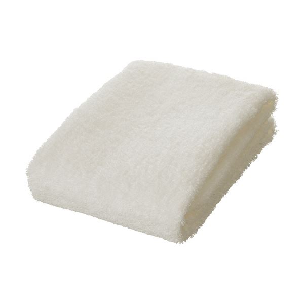 （まとめ） 伊澤タオルふんわりやわらか ロングフェイスタオル ホワイト 1枚 【×3セット】(3)
